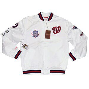Mitchell & Ness Washington Nationals MLB City Collection Satin Men's Jacket NWT